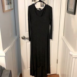 Charcoal grey high low maxi dress